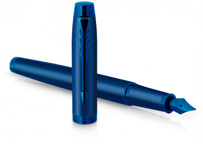 Ручка перьев. Parker IM Monochrome F328 (CW2172964) Blue PVD M сталь нержавеющая подар.кор.