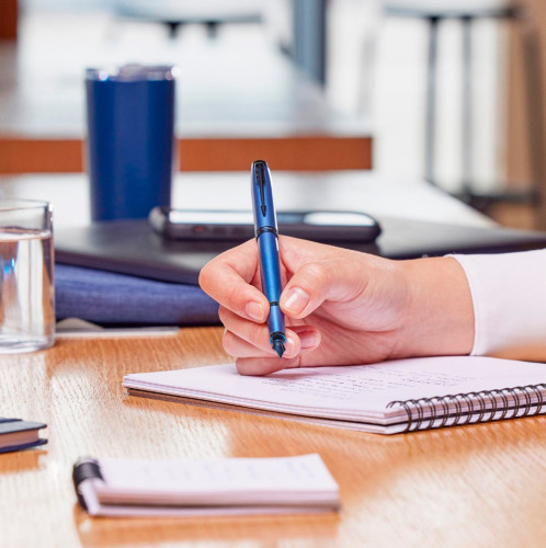 Ручка перьев. Parker IM Monochrome F328 (CW2172964) Blue PVD M сталь нержавеющая подар.кор.