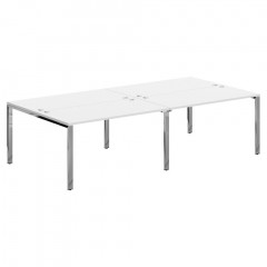 Стол 4-х местный XGWST 2814.1 Белый/Нержавеющая сталь 2800х1406х750 XTEN GLOSS