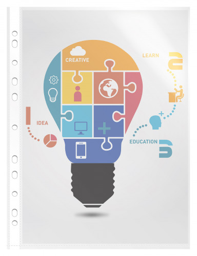 Папка-вкладыш Бюрократ Премиум 013BTEN40 тисненые А4+ (упак.:100шт)