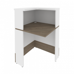 Style Угловой модуль левый Л.УМ-1 (L) Вяз/Белый 736*736*1156