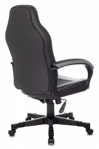 Кресло игровое Zombie GAME 17 черный/серый эко.кожа/ткань крестов. пластик