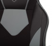 Кресло игровое Zombie GAME 17 черный/серый эко.кожа/ткань крестов. пластик