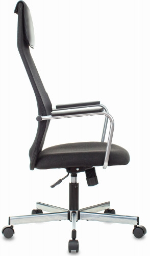 Кресло Бюрократ KB-5M черный TW-01 3C11 сетка/ткань с подголов. крестов. металл хром