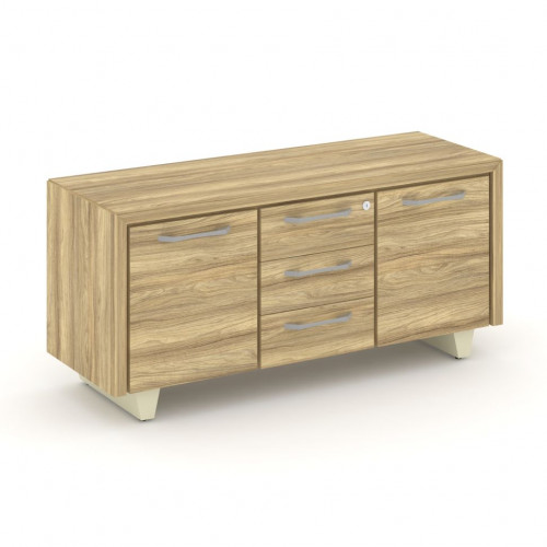 Corner Греденция большая COR.GRB Гикори песочный/Ваниль/Ваниль металл 1296*450*600