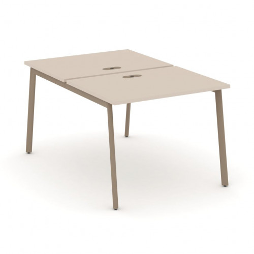 Estetica Рабочая станция на 2 места ES.D.RS-2.1-LP Капучино/Латте металл 980*1500*750