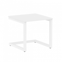 Home Office Стол журнальный VR.SP-2-58.G Белый бриллиант/Белый металл 580*600*550