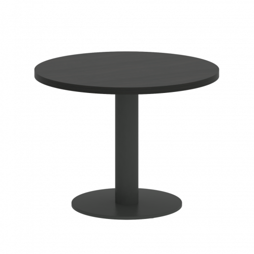 Home Office Стол журнальный круглый VR.SP-5-60.1G Суар тёмный/Белый металл 600*600*450