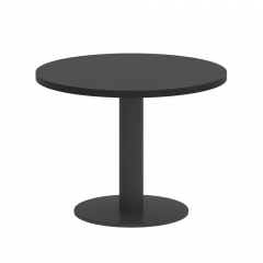 Home Office Стол журнальный круглый VR.SP-5-60.1G Суар тёмный/Белый металл 600*600*450