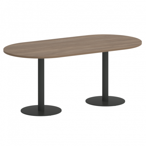 Home Office Стол овальный VR.SP-5-180.1 Дуб аризона/Антрацит металл 1800*900*753