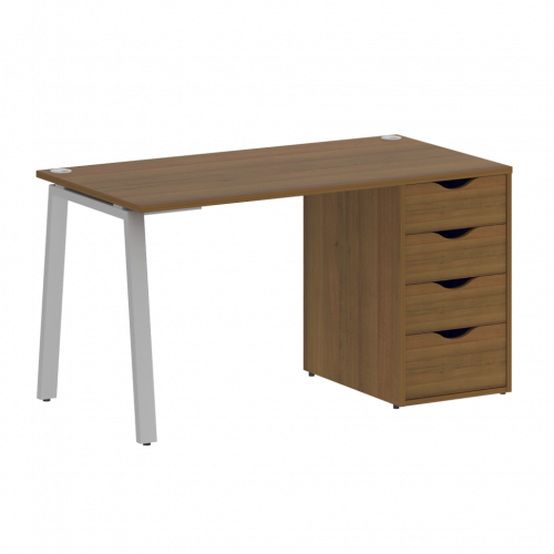 Home Office Стол письменный VR.SP-3-138.4.A Орех/Серый металл 1380*720*750