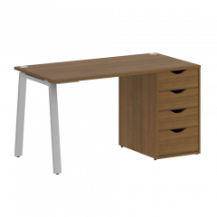 Home Office Стол письменный VR.SP-3-138.4.A Орех/Серый металл 1380*720*750