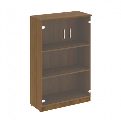 Nova S Шкаф средний широкий (2 средние двери стекло) В.СТ-2.4 Орех 770*360*1203