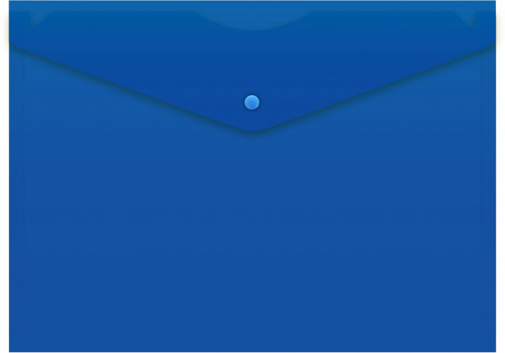 Конверт на кнопке Бюрократ -PK803ANBLU A4 непрозрачный пластик 0.18мм синий