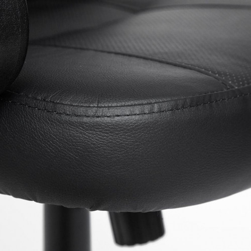 Кресло DEVON, кож/зам, черный/черный перфорированный, 36-6/36-6/06