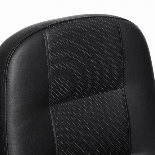 Кресло DEVON, кож/зам, черный/черный перфорированный, 36-6/36-6/06