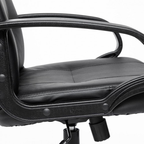 Кресло DEVON, кож/зам, черный/черный перфорированный, 36-6/36-6/06