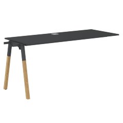 Стол приставной FIST 1567 Черный графит/Черный графит-Бук 1580х670х733 FORTA