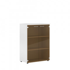 Шкаф со стеклянными дверьми и топом XMC 85.2 Белый 856х432х1190 XTEN