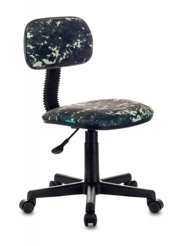 Кресло детское Бюрократ CH-201NX зеленый милитари Military крестов. пластик