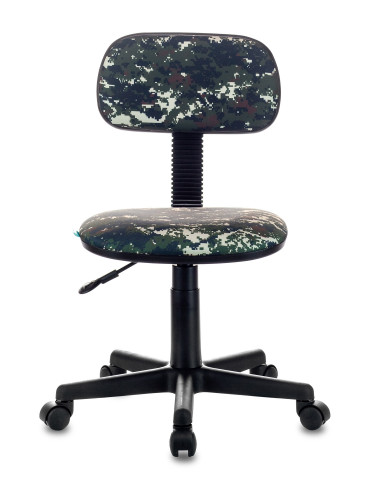 Кресло детское Бюрократ CH-201NX зеленый милитари Military крестов. пластик