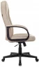 Кресло руководителя Бюрократ T-898 бежевый 38-402 крестов. пластик