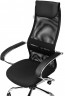 Кресло руководителя Бюрократ CH-607SL черный TW-01 Neo Black сетка/ткань с подголов. крестов. металл хром