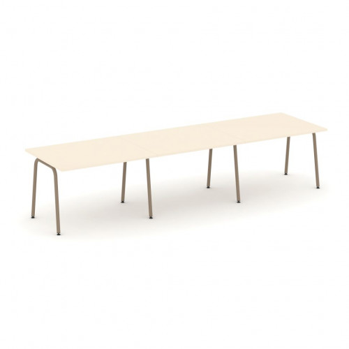 Estetica Стол переговорный ES.PRG-3.2-K Сатин/Латте металл 3540*980*750