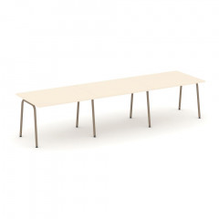 Estetica Стол переговорный ES.PRG-3.2-K Сатин/Латте металл 3540*980*750