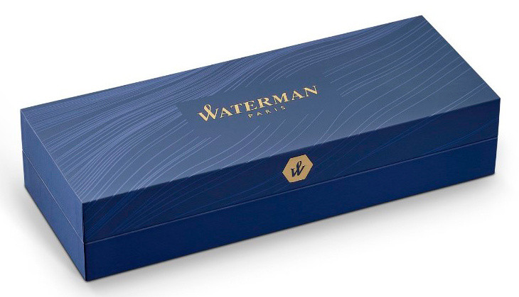 Ручка шариков. Waterman Expert DeLuxe (CW2119256) Metallic Silver RT M син. черн. подар.кор.