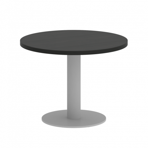 Home Office Стол журнальный круглый VR.SP-5-60.1G Суар тёмный/Серый металл 600*600*450