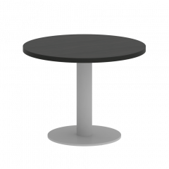 Home Office Стол журнальный круглый VR.SP-5-60.1G Суар тёмный/Серый металл 600*600*450