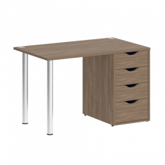 Home Office Стол письменный VR.SP-3-118.4 Дуб аризона/Хром опоры 1180*720*750