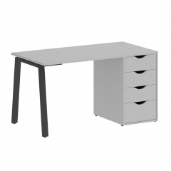 Home Office Стол письменный VR.SP-3-138.4.A Серый/Антрацит металл 1380*720*750