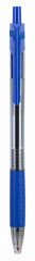 Набор ручек шариков. автоматическая Deli Arrow EQ01930-P прозрачный/синий d=0.7мм син. черн. (12шт) резин. манжета