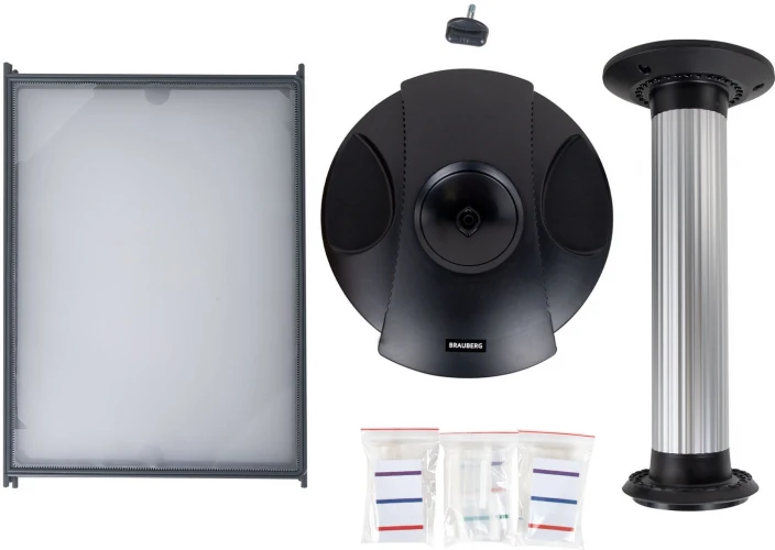 Демосистема Brauberg 231237 для рекламных материалов пластик 56x47см A4 на подставке настольная серый/чёрный 60л 30п вращающаяся