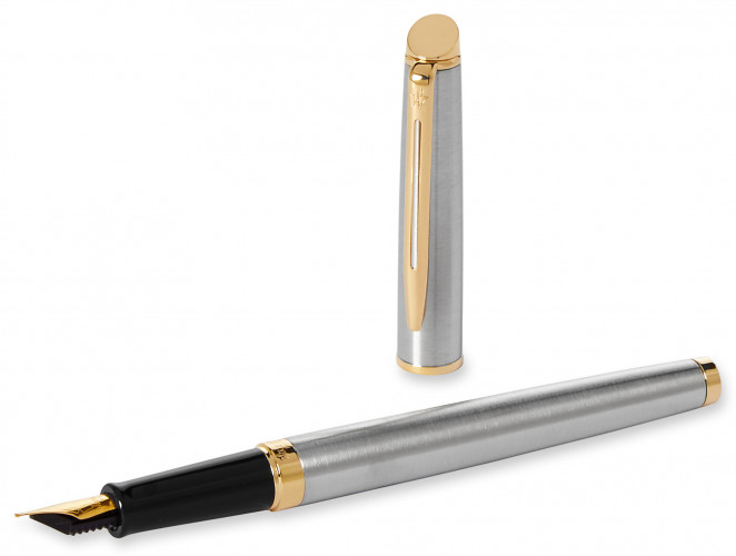 Ручка перьев. Waterman Hemisphere (CWS0920310) Steel GT F сталь нержавеющая/позолота подар.кор.