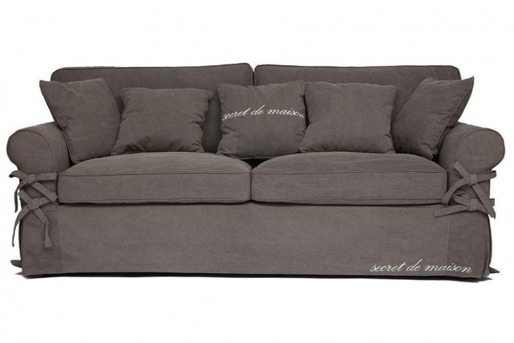 Диван Secret De Maison Butterfly (mod.5220-60), дерево береза, ткань: хлопок, 213х95х88см, серый / AJ808-12