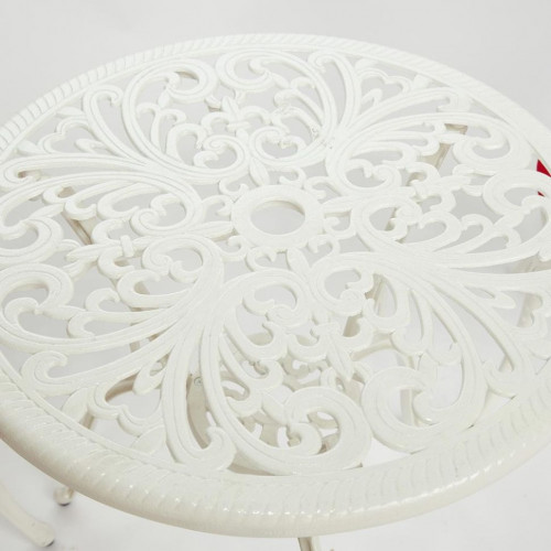 Комплект Secret De Maison Romance (стол +2 стула + 2 подушки), алюминиевый сплав, D60/H67, 53х41х89см, butter white