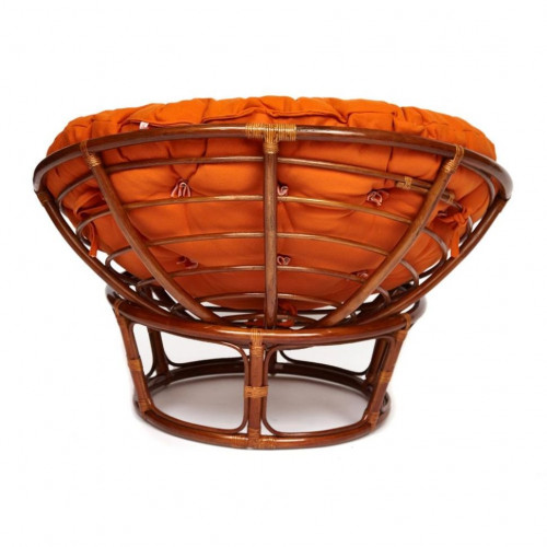 Кресло "PAPASAN"  23/01 W /с подушкой/, Pecan (орех), ткань Оранжевый, С 23