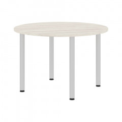 Конференц - стол круглый XRT 120 Сосна Эдмонт/Алюминий 1200х1200х750 XTEN