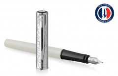 Ручка перьев. Waterman Graduate Allure Deluxe (2174511) белый F сталь нержавеющая подар.кор.