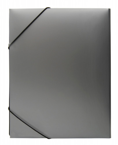 Папка на резинке Silwerhof Perlen 311918-77 A4 песок полипропилен 0.6мм серебристый металлик