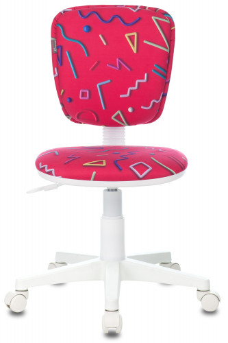 Кресло детское Бюрократ CH-W204NX малиновый Sticks 05 крестов. пластик пластик белый