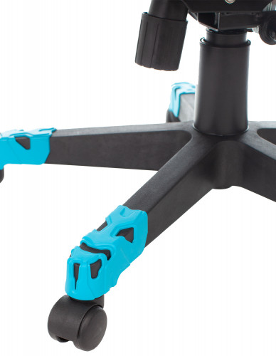 Кресло игровое Zombie GAME 17 черный/синий эко.кожа/ткань крестов. пластик