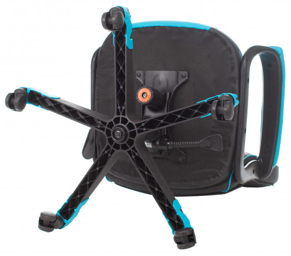 Кресло игровое Zombie GAME 17 черный/синий эко.кожа/ткань крестов. пластик