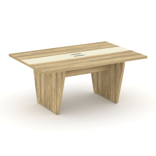 Corner Стол переговорный COR.PRG-18 Гикори песочный/Ваниль 1800*1200*750