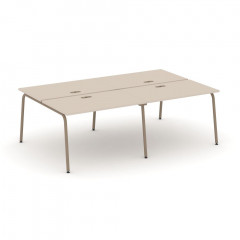 Estetica Рабочая станция на 4 места ES.D.RS-4.2-LK Капучино/Латте металл 2360*1500*750