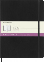 Блокнот Moleskine CLASSIC SOFT DOUBLE NB413SBK XLarge 190х250мм 192стр. линейка/нелинованный мягкая обложка черный