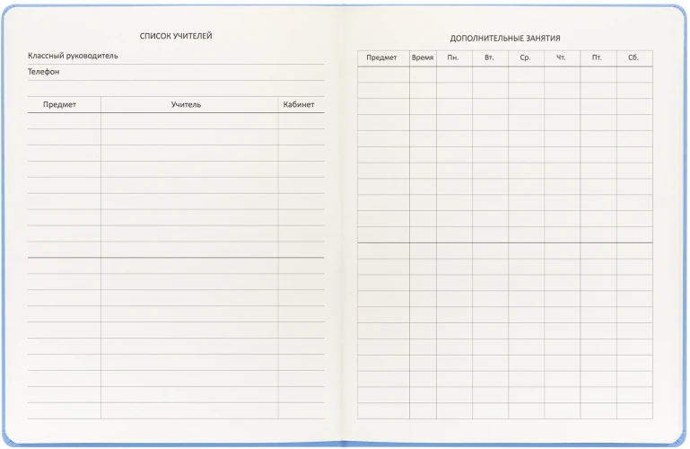 Дневник школьный Deli CN150-BLUE голубой 48л. универсальный обл.тверд. мел.карт.